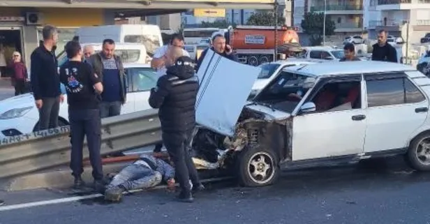 Akıllara durgunluk veren kaza! Sürdüğü araba kendisine çarptı