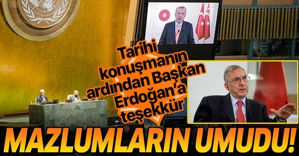 BM Genel Kurulu'ndaki tarihi konuşmasının ardından Başkan Erdoğan'a teşekkür: Umut ve ilham verdi