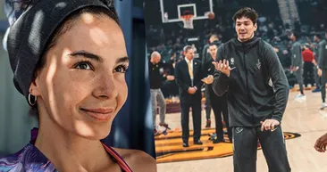 Ebru Şahin ile Cedi Osman kumsalda aşka geldi! Tüm gün birbirlerine sarıldılar...