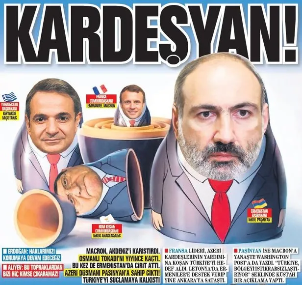 dogu akdeniz i karistirinca osmanli tokadi yiyen macron simdi de ermenistan a sahip cikti takvim