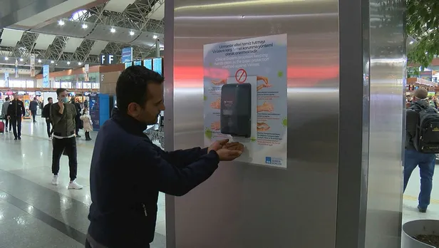 Sabiha Gökçen Havalimanı'nda koronavirüs önlemi! Kırmızı bant uygulamasına geçildi-3
