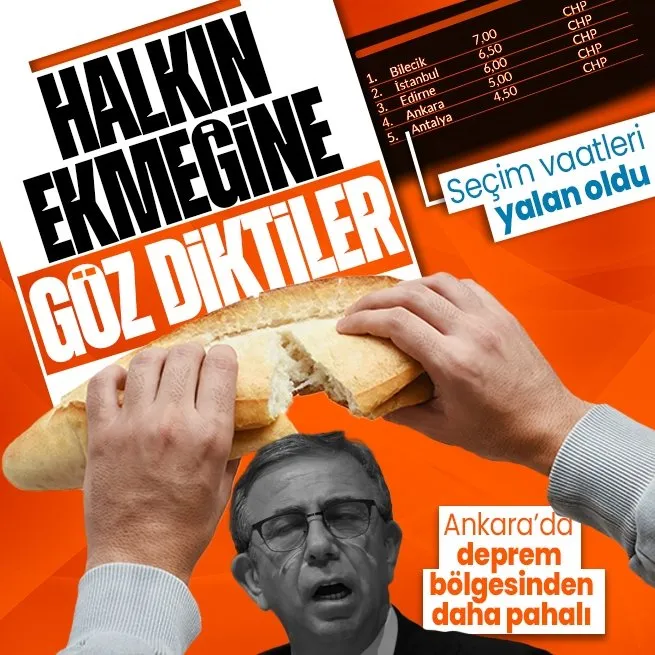 CHPli belediyeler vatandaşın ekmeğine göz dikti! Ankarada artan maliyet bahanesi: 5 lira oldu