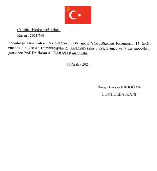 Son dakika: Başkan Recep Tayyip Erdoğan imzaladı atama kararları Resmi Gazete'de yayımlandı-3