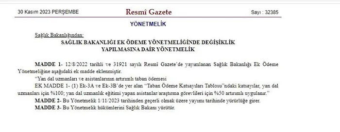 saglik-bakanligi-ek-odeme-yonetmeliginde-degisiklik-yapilmasina-dair-karar-resmi-gazetede-yayimlandi-1701296418118.jpeg Sağlık Bakanlığı Ek Ödeme Yönetmeliğinde değişiklik yapılmasına dair karar Resmi Gazete'de yayımlandı-2
