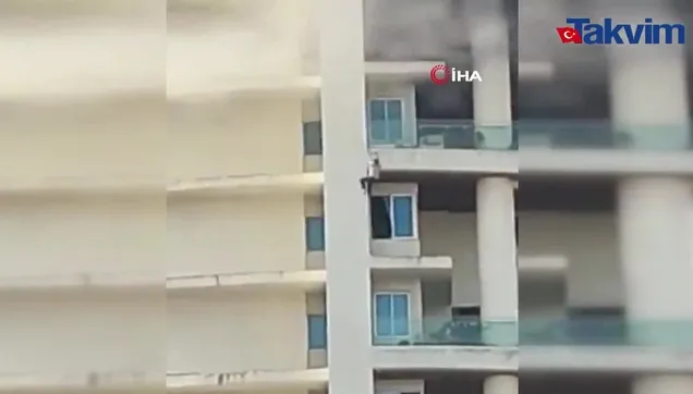Alevlerden kaçarken 19. kattan yere çakıldı