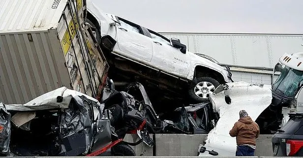 ABD’nin Teksas eyaletinde en az 100 aracın karıştığı zincirleme kaza! Ölüler var...