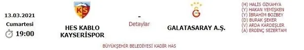 SON DAKİKA: Kayserispor-Galatasaray maçının VAR'ı belli oldu!-2