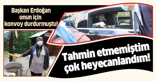 Başkan Erdoğan Ayder Yaylası’nda onun için konvoy durdurdu: Çok heyecanlandım