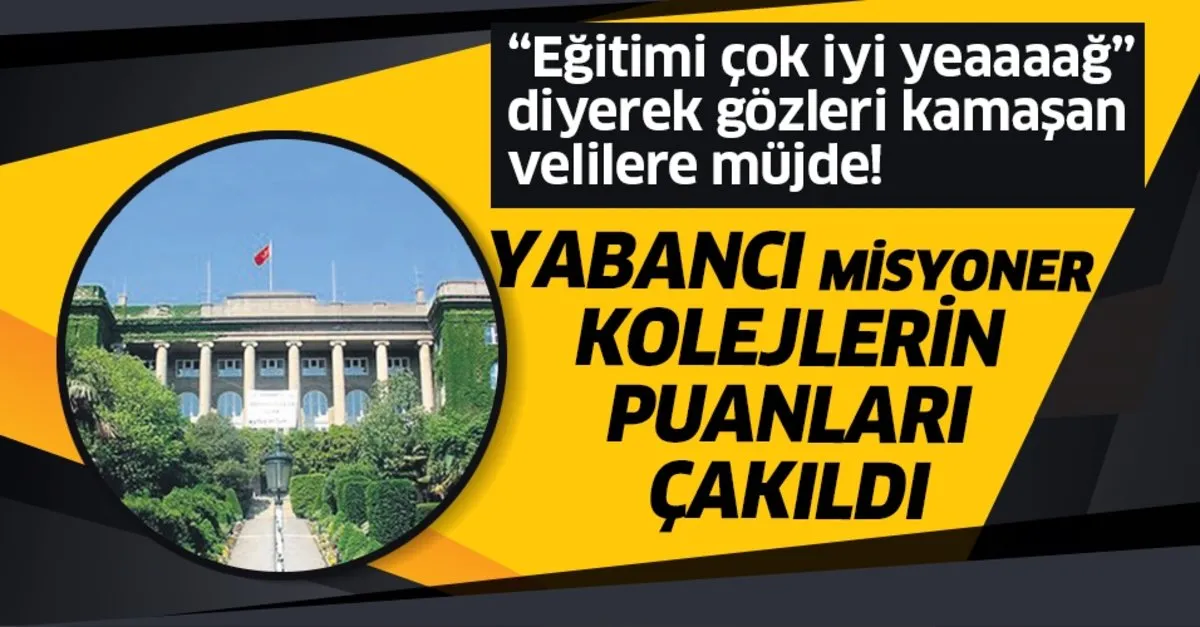 Yabanci Ozel Liselerin Puanlari Dustu Takvim