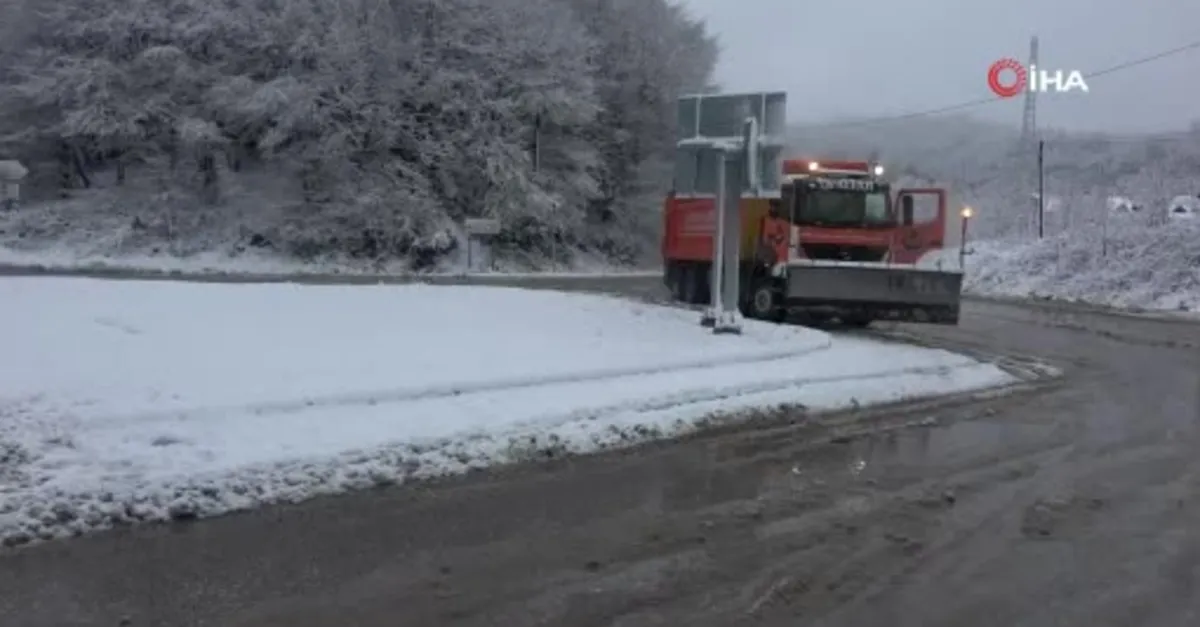 Bolu Dağı’nda kar yağışı etkili oldu