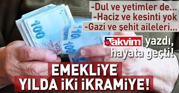 Emekliye yılda iki ikramiye