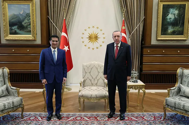 Başkan Erdoğan Külliye'de Malezyalı Bakan Azmin Ali'yi kabul etti