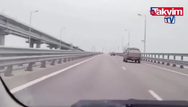 Kerç Köprüsü'nde patlama! O anlar kamerada