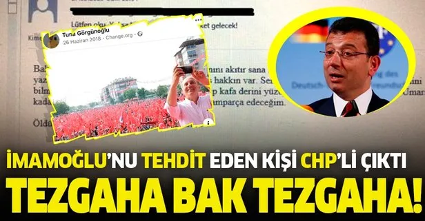 Ekrem İmamoğlu’nu tehdit ettiği iddia edilen Tuna Görgünoğlu CHP Etimesgut İlçe Başkanlığı üyesi çıktı!
