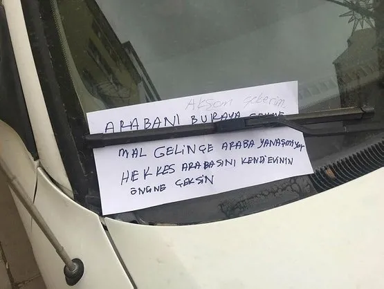 Bilecik'te ilginç olay! Otomobilin üstüne öyle bir not bıraktı ki...-1