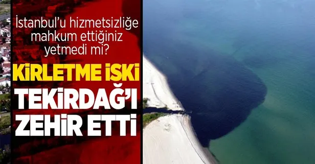 Tekirdağ’daki Kınıklı deresi simsiyah oldu!