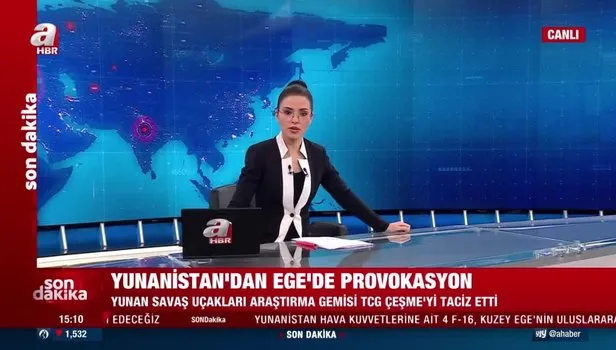Yunan savaş uçakları aratırma gemisi TCG Çeşme'yi taciz etti