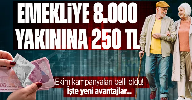 Emekliye 8.000, yakınına 250 TL! Ekim kampanyaları belli oldu! Hangi banka ne kadar veriyor? İşte tüm detaylar