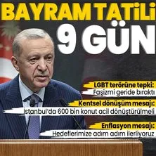 Başkan Erdoğan’dan Kabine Toplantısı sonrası önemli açıklamalar: Kurban Bayramı tatili 9 güne çıktı