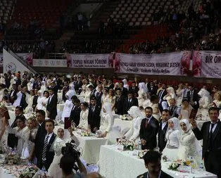 Gaziantep’te 300 çift birden ’evet’ dedi