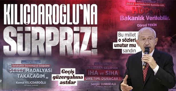 Elazığ’da CHP Genel Başkanı Kemal Kılıçdaroğlu’na sürpriz! Kılıçdaroğlu ve CHP’li vekillerin skandal sözlerine afiş hazırladılar