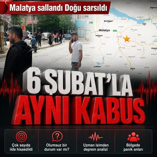 Son dakika: Malatya Battalgazi’de 5.6’lık deprem! Adıyaman, Gaziantep, Şanlıurfa sallandı | 6 Şubat’ta da aynı sesi duyduk