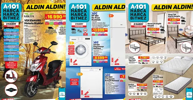 2 Kasım A101 aktüel ürünleri: Kasım ayı geldi A101 düğmeye bastı! Motorlu bisiklet 16.990 TL, gitar 579 TL, mikrodalga frın 1.499 TL'ye...
