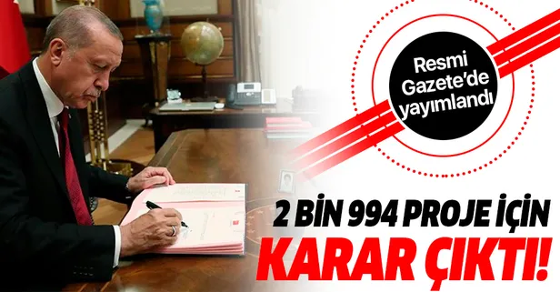 Son dakika: Resmi Gazete'de yayımlandı! 2020 yılı yatırım programı kabul edildi