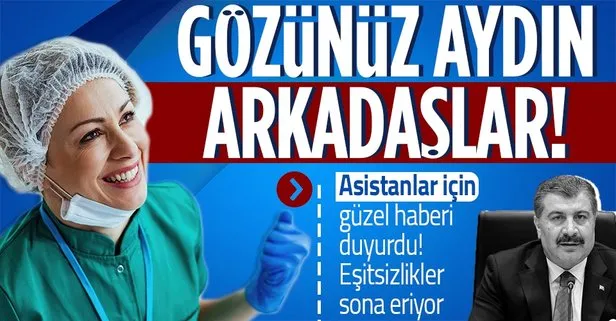 Sağlık Bakanı Koca asistanlar için güzel haberi duyurdu: Gözünüz aydın arkadaşlar!