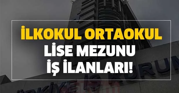 İlkokul, ortaokul ve lise mezunu iş ilanları! İŞKUR TYP iş ilanları ekranı: TYP (toplum yararına program) katılım koşulları!