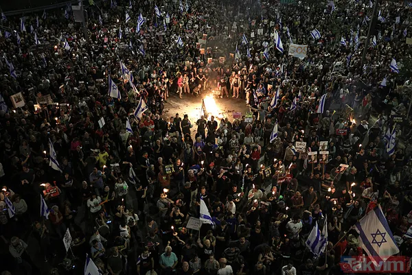 İsrail sokakları karıştı | Tel Aviv sokaklara döküldü! Katil Netanyahu'ya tepki yağdı: İstifa et - 35