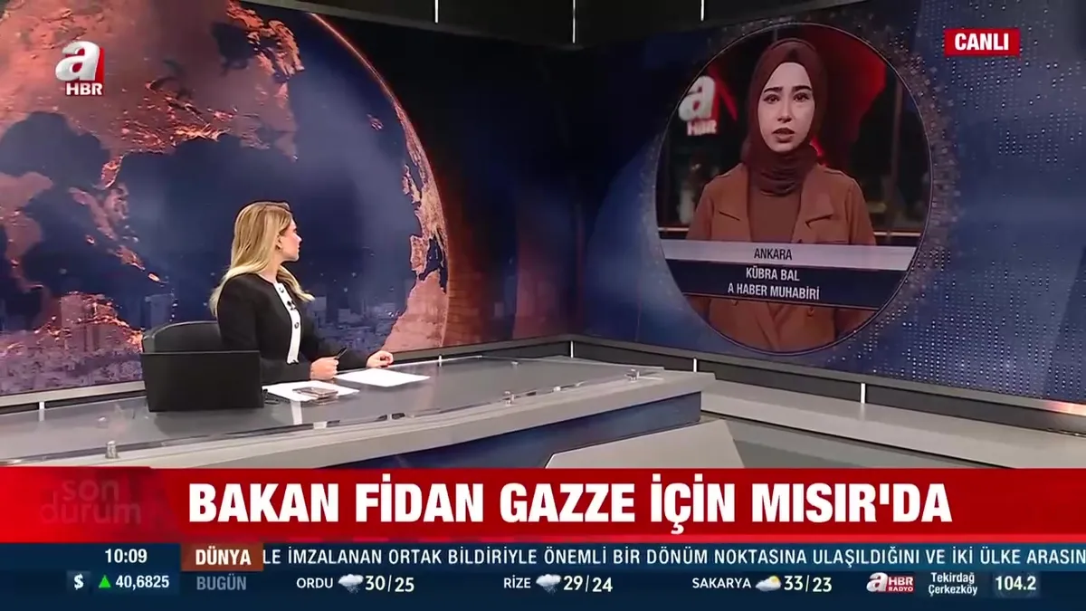 Bakan Fidan Gazze için Mısır'da