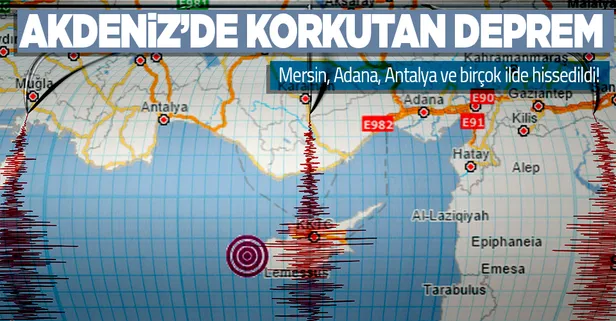 Akdeniz’de 6.4 büyüklüğünde deprem!