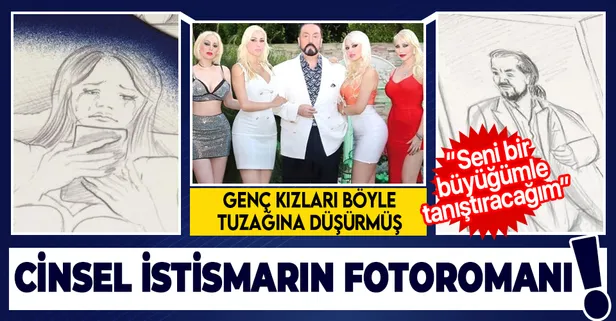 Adnan Oktar Suç Örgütü'ndeki cinsel istismarlar karikatürleştirilip mahkemeye sunuldu!