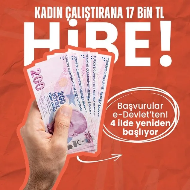 Kadın işçi alana ayda 17 bin TL