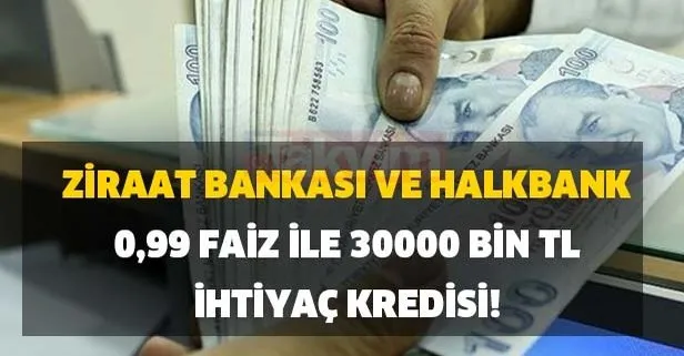 Ziraat Bankası HalkBank kredi başvuru ekranı - Ziraat Bankası ve HalkBank 0,99 faiz ile 30000 bin TL ihtiyaç kredisi!