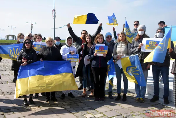 SON DAKİKA: Rusya Ukrayna savaşında son durum! Türkiye'deki Ukraynalılar Rusya'yı protesto etmek için meydanlara akın etti - 44