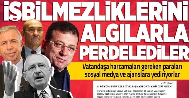 CHP’li belediyelerde hizmet yok algı çok!