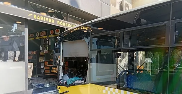 Üsküdar'da İETT otobüsü börekçiye girdi: 3 kişi yaralandı!