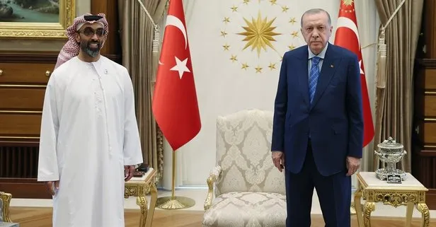 Başkan Recep Tayyip Erdoğan BAE Birleşik Arap Emirlikleri Ulusal Güvenlik Danışmanı Şeyh Tahnoun bin Zayed Al Nahyan’ı kabul etti