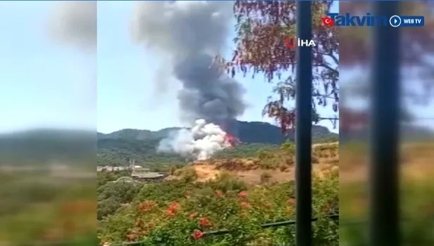 Muğla Marmaris'te orman yangını böyle başladı! Alevler bir anda koca ormanı yuttu