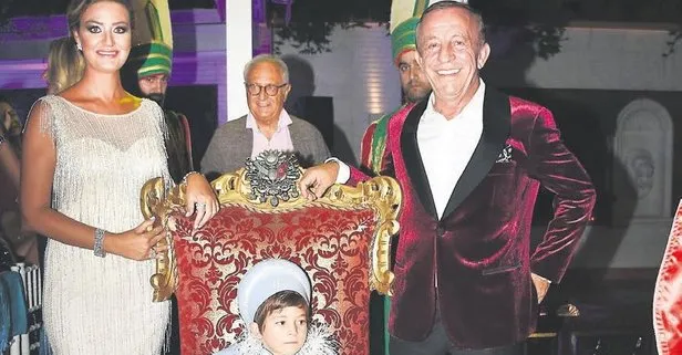 Ali Ağaoğlu’nun oğlu Ali Ege sünnet düğününe tahtla geldi
