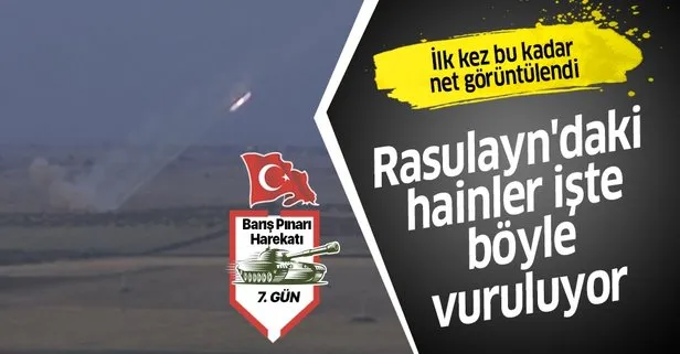 Rasulayn’daki terör hedefleri çok namlulu roketatarlar ile vuruluyor