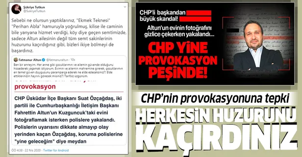 CHP'li başkanın yaptığı provokasyona tepki! İletişim Başkanı Fahrettin Altun'un evinin fotoğraflarını çekmişti...