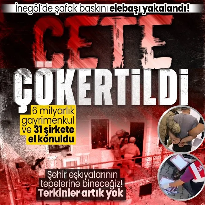 İçişleri Bakanı Ali Yerlikaya İnegöldeki operasyonu duyurdu: Terkinler çetesi çökertildi elebaşı yakalandı!