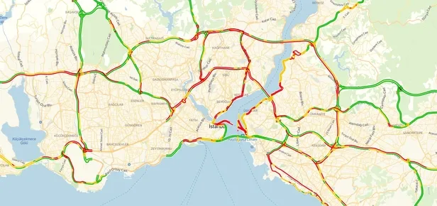 Son dakika: Yola çıkacaklar dikkat! İstanbul'da trafik yoğunluğu yüzde 80'e ulaştı-1