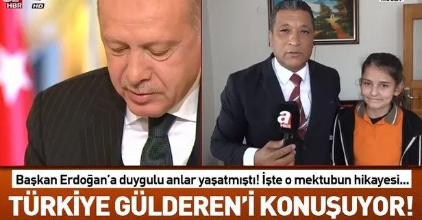 Başkan Erdoğan’ı duygulandıran mektubu yazan Gülderen Yiğit canlı yayında konuştu