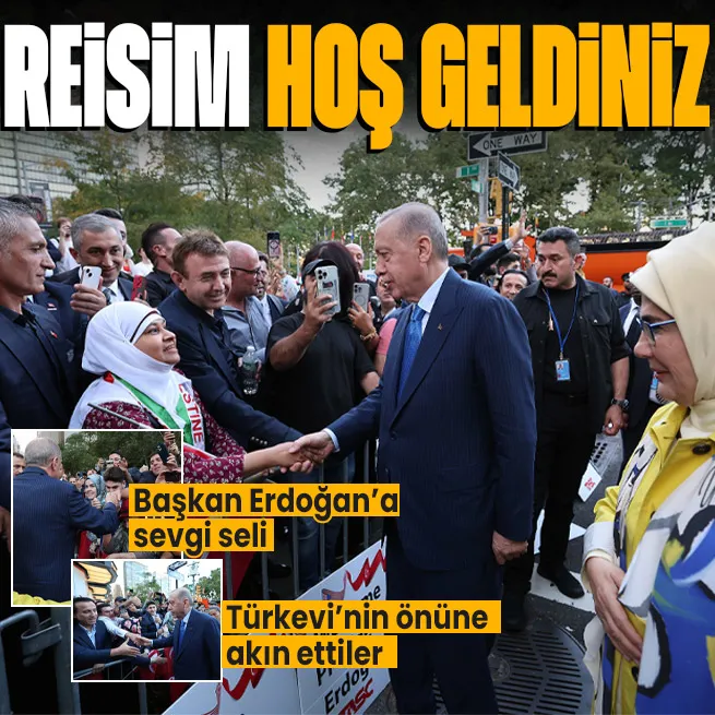 ABDde Başkan Erdoğana sevgi seli! New Yorktaki Türkevinin önüne vatandaşlar akın etti