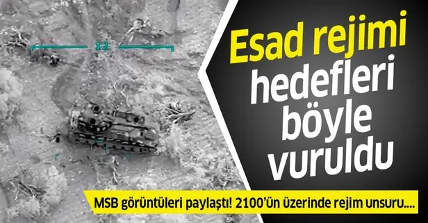 MSB görüntüleri paylaştı! Esad rejimi hedefleri böyle vuruldu