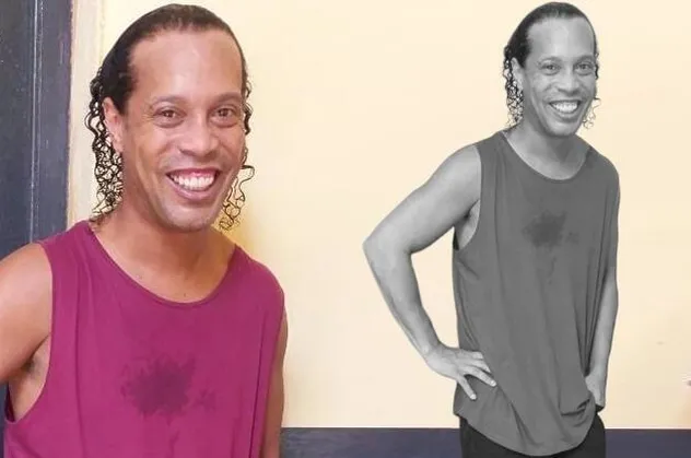 Brezilyalı eski dünya yıldızı futbolcu Ronaldinho'nun hapishaneden ilk fotoğrafı